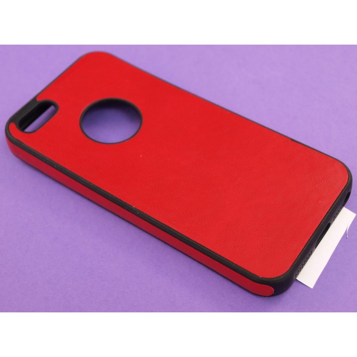 Крышка Apple iPhone 5/5S Brauffen под кожу (Красная)