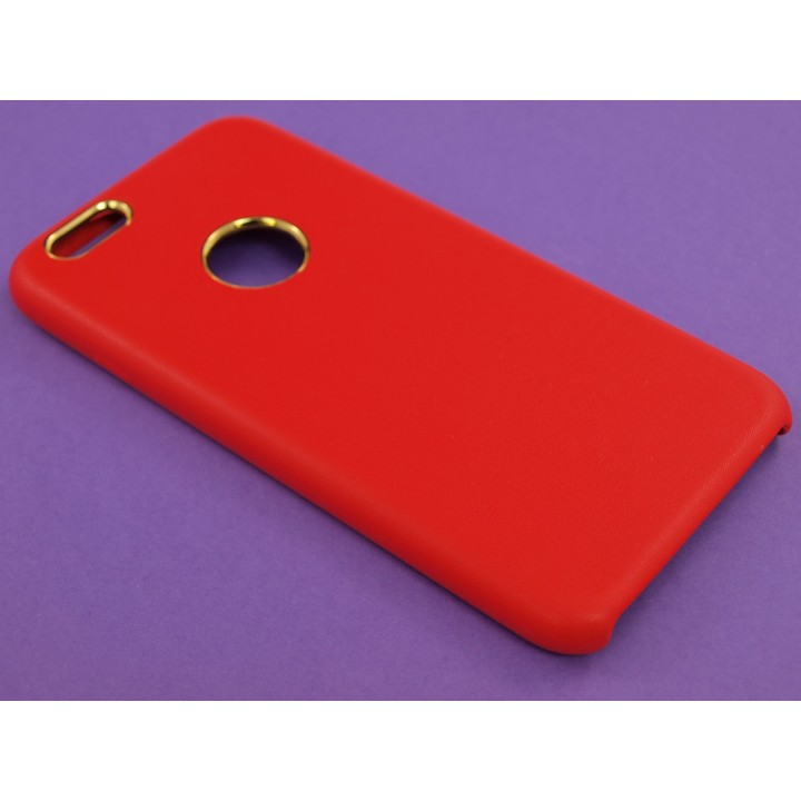 Крышка Apple iPhone 6 / 6s Brauffen с золотым оБодком (Красная)