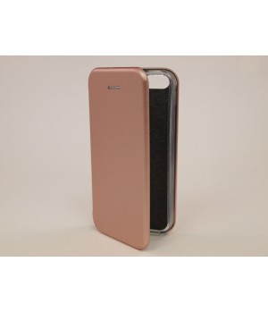 Чехол-книжка Apple iPhone 5/5S Бок Круглые края (Розовое Золото)