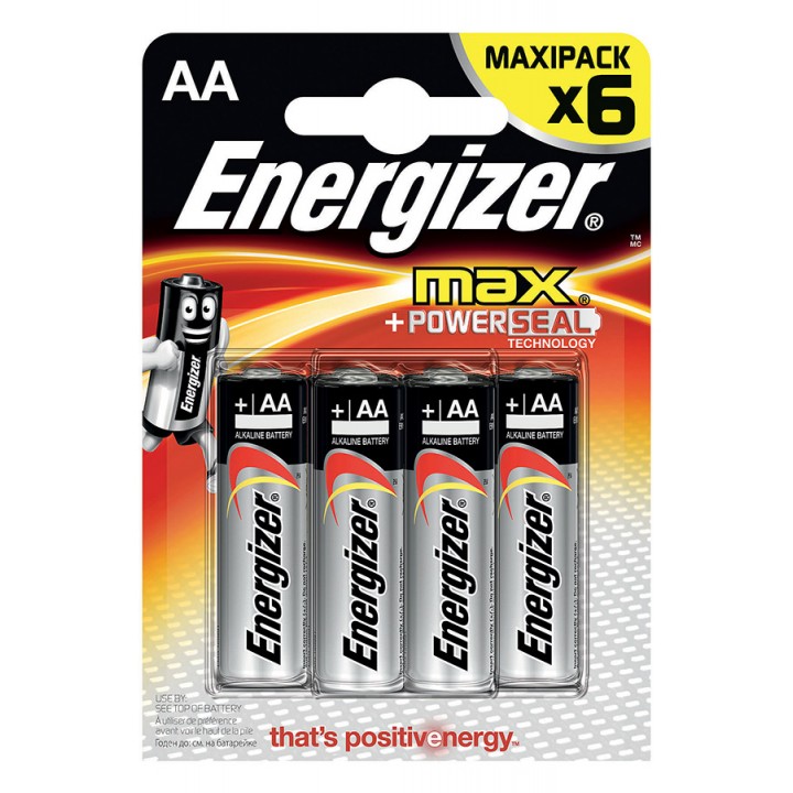 Батарейки Energizer Max пальчик AA (4 штуки)