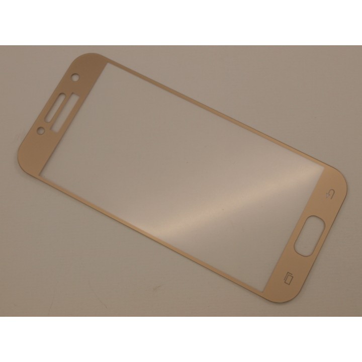 Защитное стекло Samsung A320f (Galaxy A3-2017) Полный экран (Золотое)