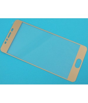 Защитное стекло Meizu M5 Полный экран (Золотое)