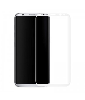 Защитное стекло Samsung G955f (Galaxy S8+) Изогнутое (Белое)