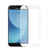 Защитное стекло Samsung J730f (J7-2017) Полный экран (Белое)