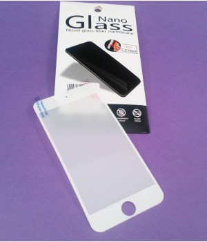 Защитное стекло Apple iPhone 6+ Nano Полный Экран (Белое)