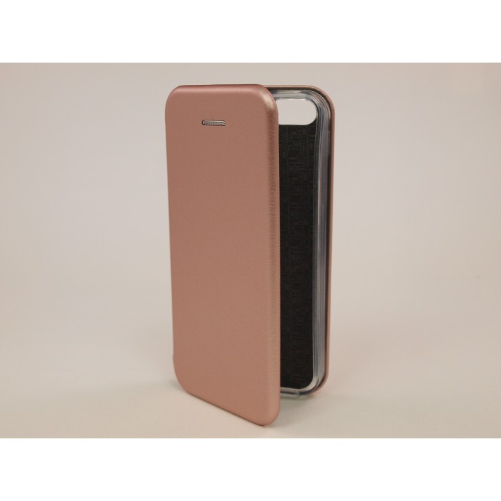 Чехол-книжка Apple IPhone X Бок Круглые края (Розовое Золото)