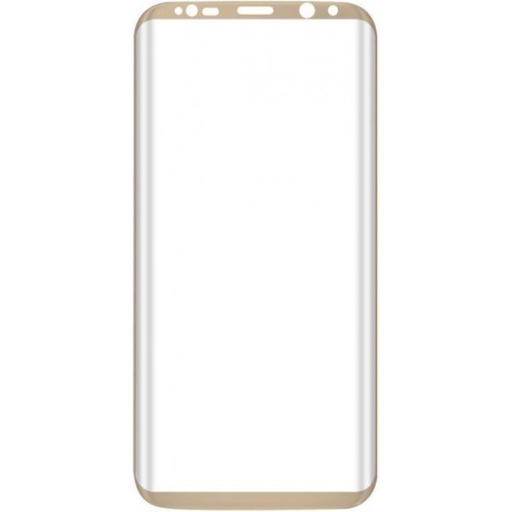 Защитное стекло Samsung A730f (A8+ 2018) Полный экран (Золотое)
