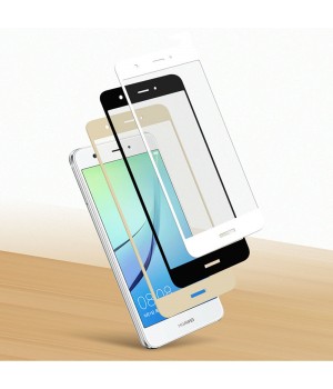 Защитное стекло Huawei P Smart / Enjoy 7s Полный экран (Белое)