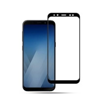 Защитное стекло Samsung A530f (Galaxy A8-2018) Полный экран (Черное)