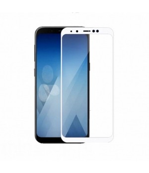 Защитное стекло Samsung A530f (Galaxy A8-2018) Полный экран (Белое)