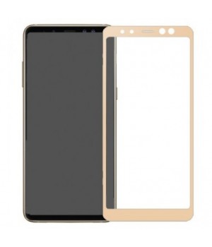 Защитное стекло Samsung A530f (Galaxy A8-2018) Полный экран (Золотое)