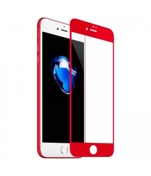 Защитное стекло Apple iPhone 7 5D (Красное)
