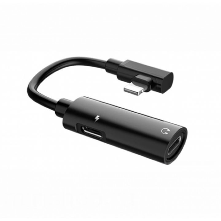 Переходник - адаптер Hoco LS18 Dual Lighting Audio Converter for Apple
