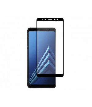 Защитное стекло Samsung J8 Plus 2018 Полный экран (Черное)