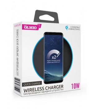 Беспроводная зарядка Olmio 10W Quick Charge (Белая)