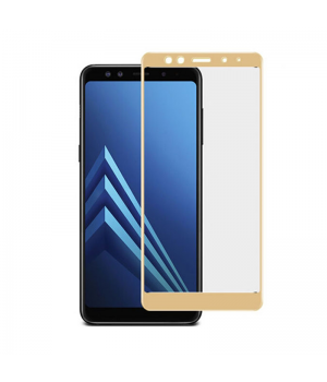 Защитное стекло Samsung A750f (A7 2018) Полный Экран (Золотое)