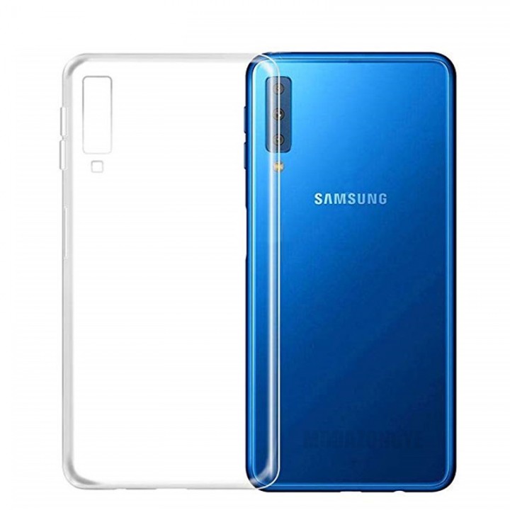 Крышка Samsung A7 2018 (A750) Силикон Vrn (Прозрачный)