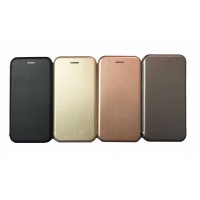 Чехол-книжка Samsung G930f (Galaxy S7) Бок Круглые Края (Золотая)