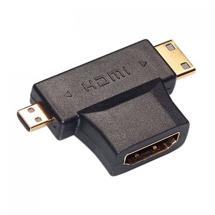 Переходник HDMI 3 в 1 (HDMI x Micro HDMI x Mini HDMI) Perfeo A7006