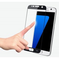 Защитное стекло Samsung G920 (Galaxy S6) Полный экран (Черное)
