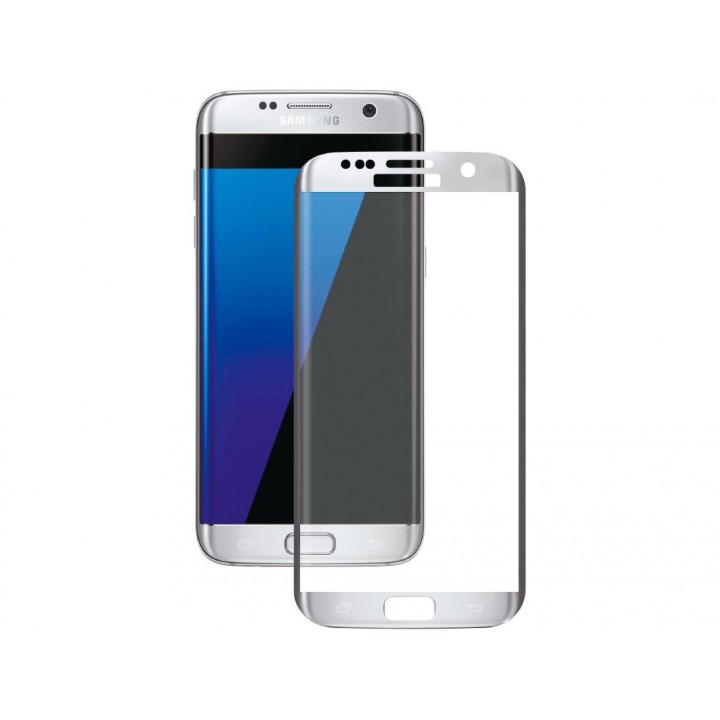 Защитное стекло Samsung G935 (Galaxy S7 Edge) Изогнутое (СереБро)