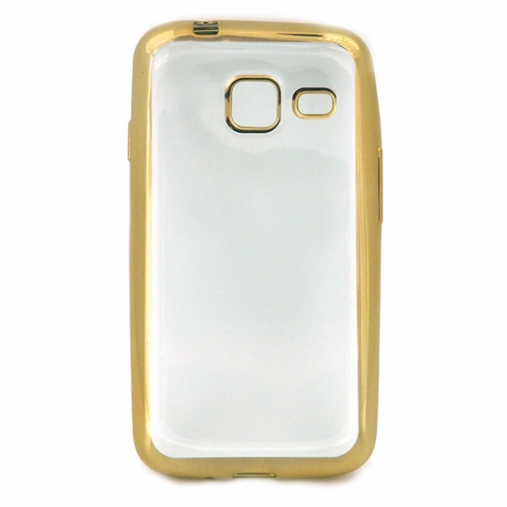 Крышка Samsung J105h (J1 Mini) Металлическая окантовка (Золотая)