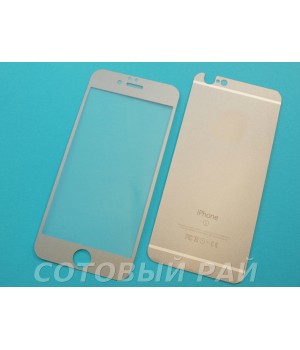 Защитное стекло Apple iPhone 6 Тонкое KB Серое (Перед+Зад)