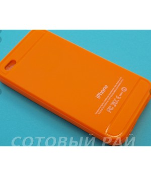 Крышка Apple iPhone 4/4S Силикон Paik (Оранжевая)