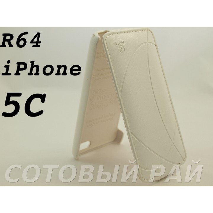 Чехол-книжка Apple iPhone 5C Rada R64 (Белый)