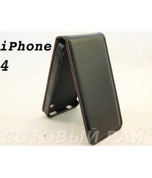 Чехол-книжка Apple iPhone 4/4S Silikon (Черный)