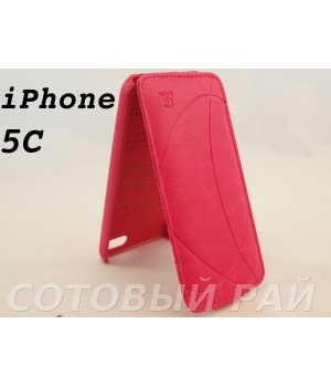 Чехол-книжка Apple iPhone 5C Rada Elite (Розовый)