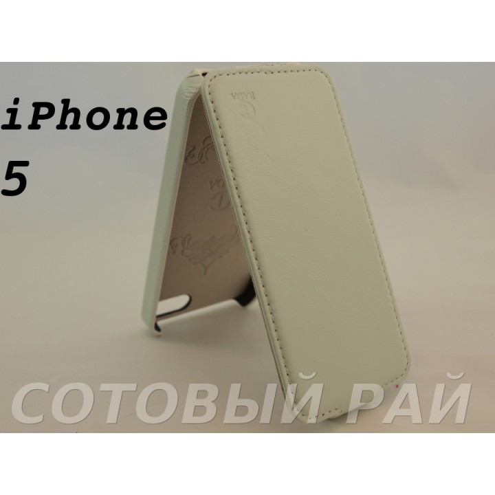 Чехол-книжка Apple iPhone 5/5S Rada Elite (Белый)