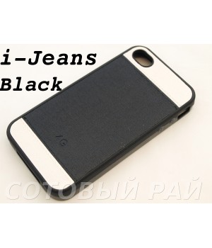 Крышка Apple iPhone 4/4S I Jeans Черная