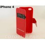 Чехол-книжка Apple iPhone 4/4S Автоответ (Красный)