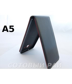 Чехол-книжка Samsung A500f (A5) Silikon (Черный)