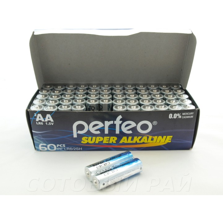 Батарейки Perfeo Super Alkaline пальчиковые AA (2 штуки) Целлофан