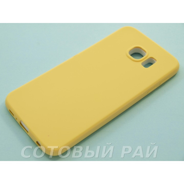 Крышка Samsung G920f (S6) Силикон Paik (Желтая)
