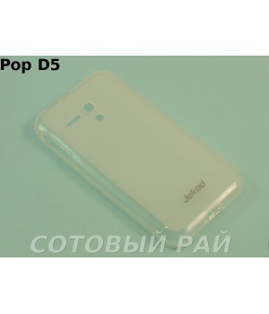 Крышка Alcatel One Touch Pop D5 5038D Jekod силикон (Белая)