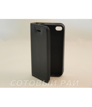 Чехол-книжка Apple iPhone 4/4S Silikon2 Боковой (Черный)