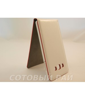 Чехол-книжка Samsung A700f (A7) Silikon (Белый)