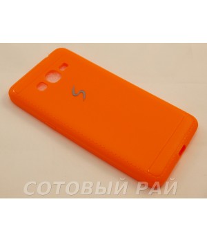 Крышка Samsung G530 (Grand Prime) Paik Силикон (Оранжевая)