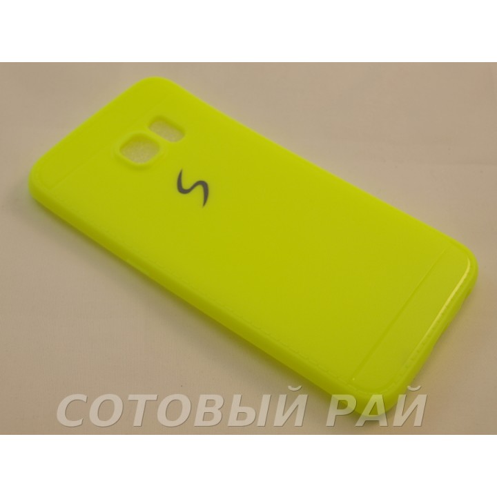 Крышка Samsung G925f (S6 Edge) Paik Силикон (Желтая)