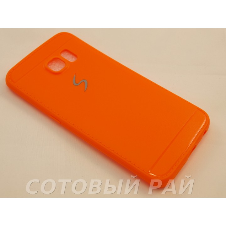 Крышка Samsung G925f (S6 Edge) Paik Силикон (Оранжевая)