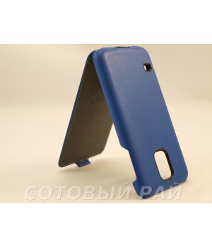 Чехол-книжка Samsung G900 (S5) Brauffen Elite (Синий)