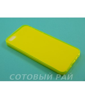 Крышка Apple iPhone 5/5S Силикон Just Slim (Желтая)