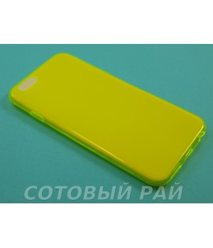 Крышка Apple iPhone 6 / 6s Силиконовая Just Slim (Желтая)