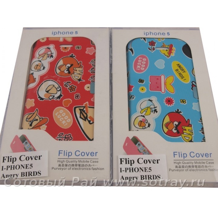 Чехол-книжка Apple iPhone 5/5S Flip Cover (Angry Birds)