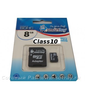 Карта памяти MicroSD Smart Buy 8 Gb Class 10